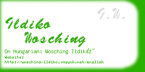 ildiko wosching business card